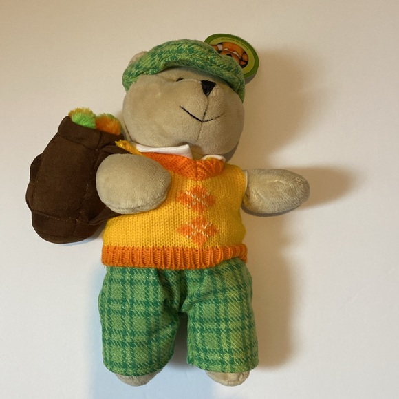 2006 Starbucks collectible, Bearista , 50th edition 9”golfer bear plush 50th Ed - Picture 3 of 3